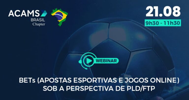 ACAMS Brasil Realizará Webinar Sobre Apostas na Perspectiva de PLD/FTP