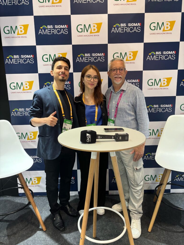 Raul Carlin, Aline Carlin e Gildo Mazza (GMB + Gaming365)